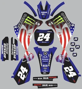YAMAHA GRAPHICS YZ 125 YZ125 YZ 250 YZ250 1996-2001 American Flag Custom - Picture 1 of 1