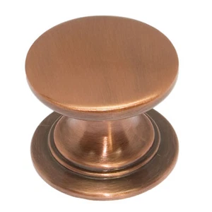 Antique Copper Knob & Cup Handle Cupboard Door / Drawer | kitchen cabinet chest - Picture 1 of 9