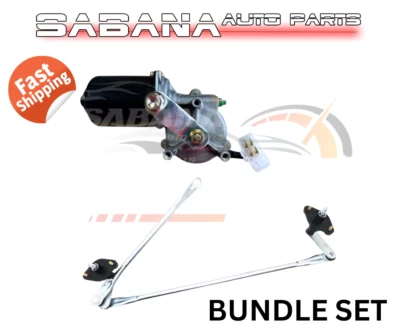 BUNDLE SET of Winshield Wiper Linkage/Motor for Mazda B2000 B2200 B2600 86-93 - Image 1 of 4