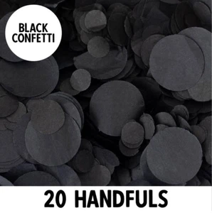 Biodegradable Wedding Confetti | BLACK | Circle Tissue Paper | 20g Bag - Picture 1 of 5