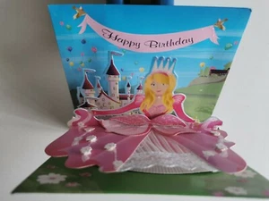 TREASURES - 2 CARTOLINE BIGLIETTI D'AUGURI POP UP cm 13 X 13 - Picture 1 of 6