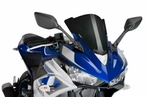 Z-RACING WINDSCREEN FOR YAMAHA YZF-R3 2015-2018 BY PUIG CARBON FIBRE LOOK - Picture 1 of 7