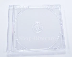 25 étuis à bijoux CD avec plateau transparent assemblé 10,4 mm colonne vertébrale haute qualité neuf - Photo 1/3