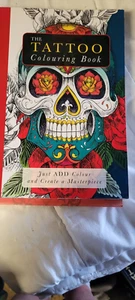 Tattoo adult colouring books plus stencil book - Picture 1 of 4