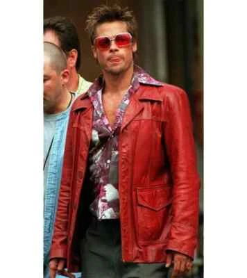 Klassische Herren Rotes Leder Jacke 100% Echt Lammleder Stil Enganliegend Jacke - Bild 1 von 4