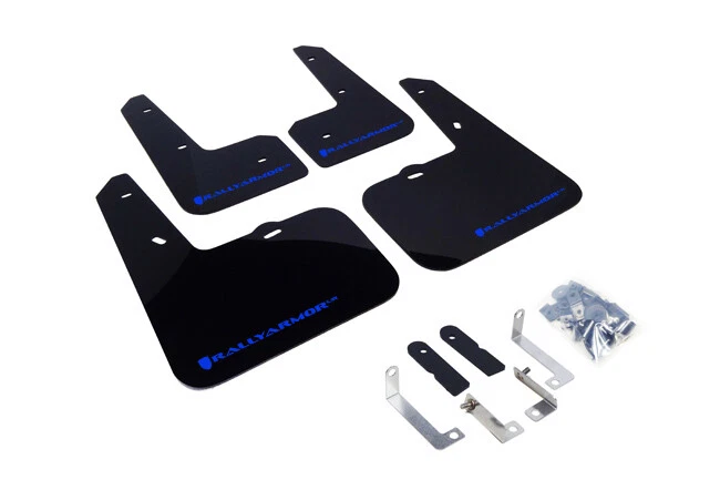 Rally Armor UR Black Mud Flap w/ Blue Logo FITS 12-13 Hyundai Veloster Foto 1 de 1
