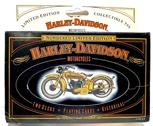 Harley Davidson Playing Cards 2 Decks Sealed In Collector Tin Case Vintage 1997 - Bild 1 von 12