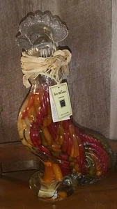 Art For The Table Two Chili Vinegar In Glass Rooster Decanter With Tag 2008 - Picture 1 of 4