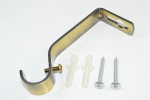 Barra Cortina Soporte Apoyo Acabado Bronce Antiguo Metal 19mm Paquete Talla 3 - Picture 1 of 1