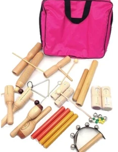 Percussion Rhythm Set For 16 Players - Junior Classroom Kit And Bag - Picture 1 of 2