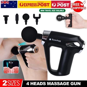Massage Gun 4 Heads Handheld Deep Tissue USB C Muscle Relief Percussion Massager - Picture 1 of 31