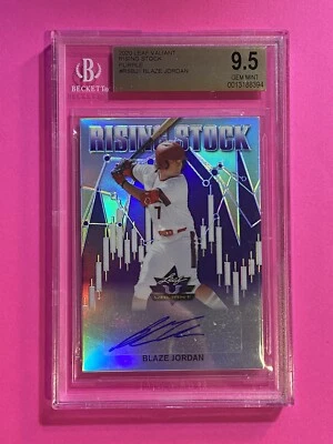 2020 Leaf Valiant Blaze Jordan Purple Refractor AUTO /25 BGS GEM MINT 9.5 - Image 1 of 3