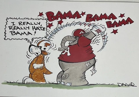 VTG UT VOLS v Alabama Football Charlie Daniel Knox News Sentinel Insert Poster Cover