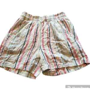 Briggs Medium Stripped Linen, Rayon Shorts