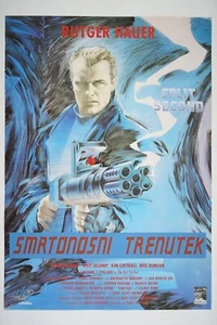 SPLIT SECOND Original exYU movie poster 1992 RUTGER HAUER KIM CATTRALL IAN SHARP - Picture 1 of 11