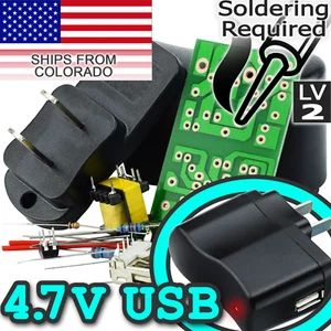 DIY 4.2V USB Wall Plug 100-220V Input [ SOLDERIN REQUIRED ] You assemble - Picture 1 of 23