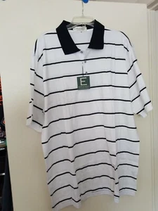 Mens Eversole Run Evrun Golf Shirt Short Sleeves Black White Sovereign Bank XXL - Picture 1 of 6
