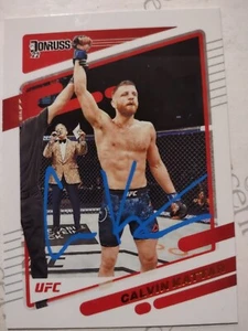 CALVIN KATTAR UFC 292 MMA STAR SIGNED PANINI DONRUSS TRADING CARD EXACT PROOF - Picture 1 of 5