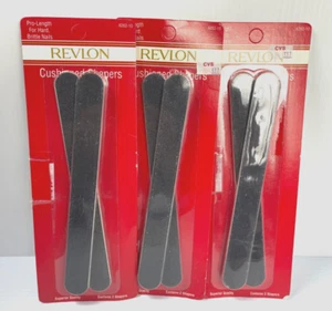 (3) REVLON CUSHIONED SHAPERS Nail File Set (2 PCS x 3) - VINTAGE RARE 6262-10 - Picture 1 of 4