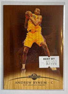 Andrew Bynum 2008-09 Topps Hardwood Mahogany Wood #69 LA Lakers RARE #'d /75