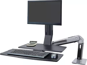 Ergotron 24-317-026 WorkFit-A Ständer für Monitor Steh-Sitz Arbeitsplatz - NEU - Bild 1 von 5