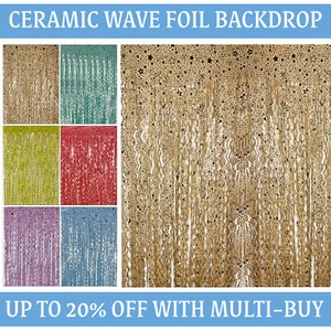FOIL FRINGE TINSEL BACKDROP CURTAIN DOOR WEDDING BIRTHDAY PARTY DECORATION - Picture 1 of 61