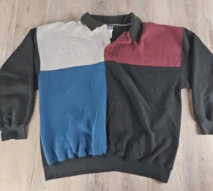 Vintage Pro Spirit Colorblock Collar Men’s XLT Pullover Sweatshirt Long Sleeve - Picture 1 of 7