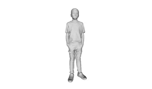 Printle C Kid 050--Boy Standing Hands in Pockets Figure for Dioramas Train Sets - Picture 1 of 11