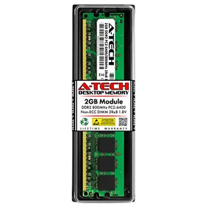 2GB DDR2-800 DIMM Qimonda HYS64T256020EU-2.5-C2 Equivalent Desktop Memory RAM - Picture 1 of 2
