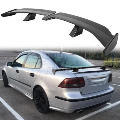 Alerón trasero de 54" estilo fibra de carbono sin taladro para Saab 9-3 9-5 sedán Foto 1 de 4