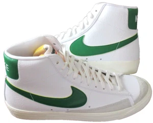 Nike Men's Blazer Mid '77 Vintage Leather Shoes White Pine Green Sail Size 9.5 - Picture 1 of 5