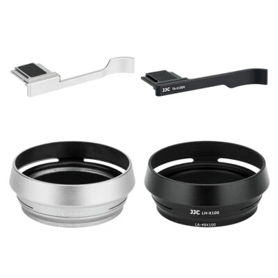 JJC Metal Thumbs Up Grip Hand Holder + Lens Hood for Fujifilm X100VI X100V X100F - Image 1 of 4