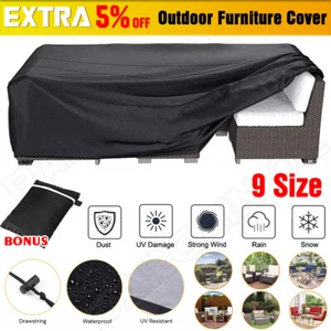 Outdoor Furniture Cover Garden Patio Waterproof Rain UV Table Protector 90-350cm - Picture 1 of 21