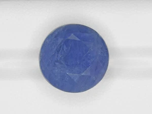 Zaffiro blu certificato GRS 25,56 cts naturale non trattato blu medio rotondo - Foto 1 di 9