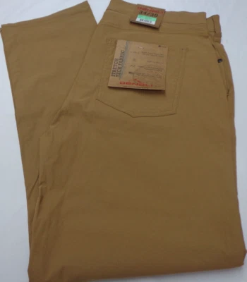 Pantalones elásticos de tela técnica marrón mocasín DENALI NUEVOS CON ETIQUETAS 34/30 precio de venta sugerido por el fabricante 54 USD Foto 1 de 4