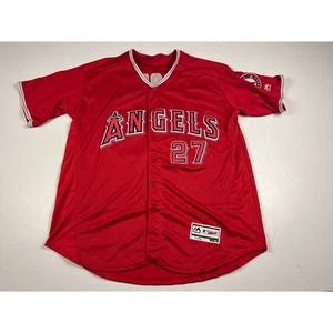 Majestic Los Angeles Angels Mike Trout 27 rot Baseball Trikot Flex Base Größe 44 - Bild 1 von 12