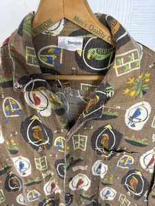 Disneyland Shag 45th Disney Enchanted Tiki Room Button Up Shirt Size Men’s Large - Picture 1 of 13