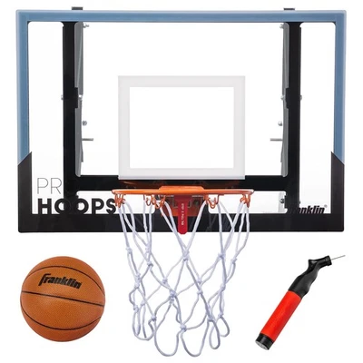 Franklin Sports Adjustable Wall Mounted Basketball Hoop Set Shatter Resistant - Image 1 of 4