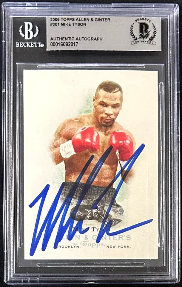 Mike Tyson Signed 2006 Topps Allen & Ginter Card #301 Beckett 16092017 - Image 1 of 2