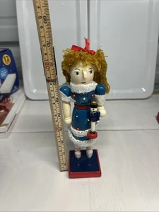 Wooden Girl Nutcracker 8 inches tall - Picture 1 of 7