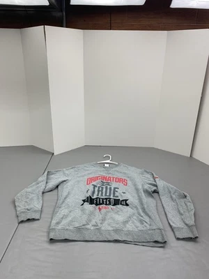 Sudadera New Era Para Hombre XL Gris Jaspeado Cuello Redondo Gráfico Originadores True Fitted Foto 1 de 4