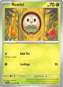 Rowlet 003/064 Common SV: Shrouded Fable Pokemon NM 002599 - Picture 1 of 2