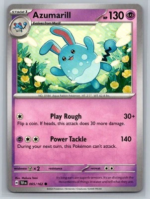 Azumarill #065/162 SV05: Temporal Forces Common - Pokemon Cards AA5 - Image 1 of 2