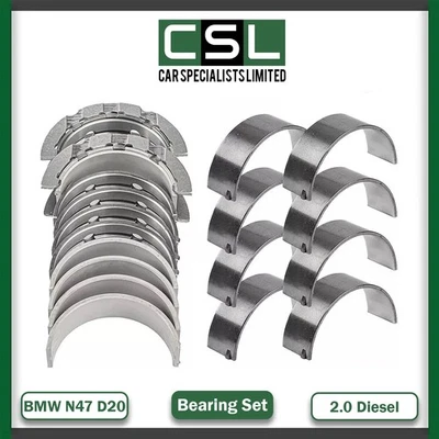 BMW N47 N47D20 X1 X3 X5 SERIES 2.0 L DIESEL MAIN & CONROD BEARINGS SET STD NEW! - Image 1 of 4