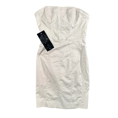 Bebe Strapless Corset Mini Dress Beige Bodycon Party Clubwear NWT Size 2 - Image 1 of 4