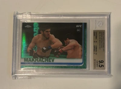 Islam Makhachev 2019 Topps Chrome UFC Green Refractor RC /99 BGS 9.5 - Image 1 of 2