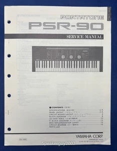 Original Yamaha PortaTone PSR-90 Keyboard Service Manual - Picture 1 of 1