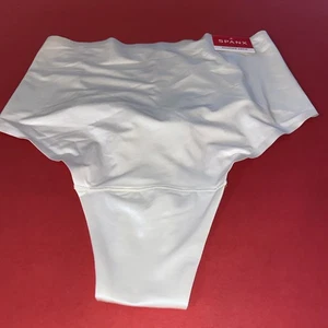 SPANX IVORY SHAPING SATINY THONG / LARGE - Picture 1 of 4
