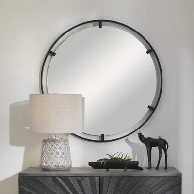 Baño Uttermost 09734 Cashel 34" Diámetro Marco Circular - Negro Foto 1 de 4