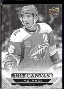 24-25 UD Extended Series Hockey Canvas C269 Jared Spurgeon Black & White - Bild 1 von 2